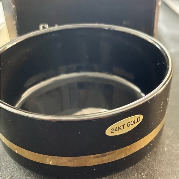 24kt Gold trim jewelry box. Japanese Chokin, Humming bird pattern. - Picture 5 of 5